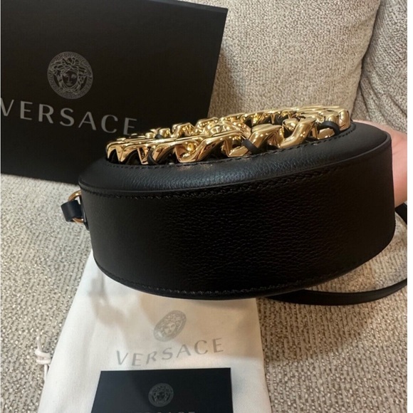 Versace NWT La Medusa Disco Bag in Black, Dust Bag - Picture 2 of 4